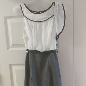 White and Gray Business Dress